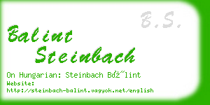 balint steinbach business card